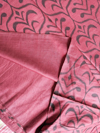 Thumbnail for Maroon and Black Printed Cotton Silk Fabric, Festive Fabric, Holiday Fabric
