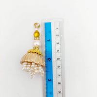 Thumbnail for Handcrafted Light Gold Bead Tassels Latkan, Indian Latkans, Pearl Bell Tassels