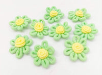 Thumbnail for Green and Yellow Floral Applique, Flower Motifs x 5
