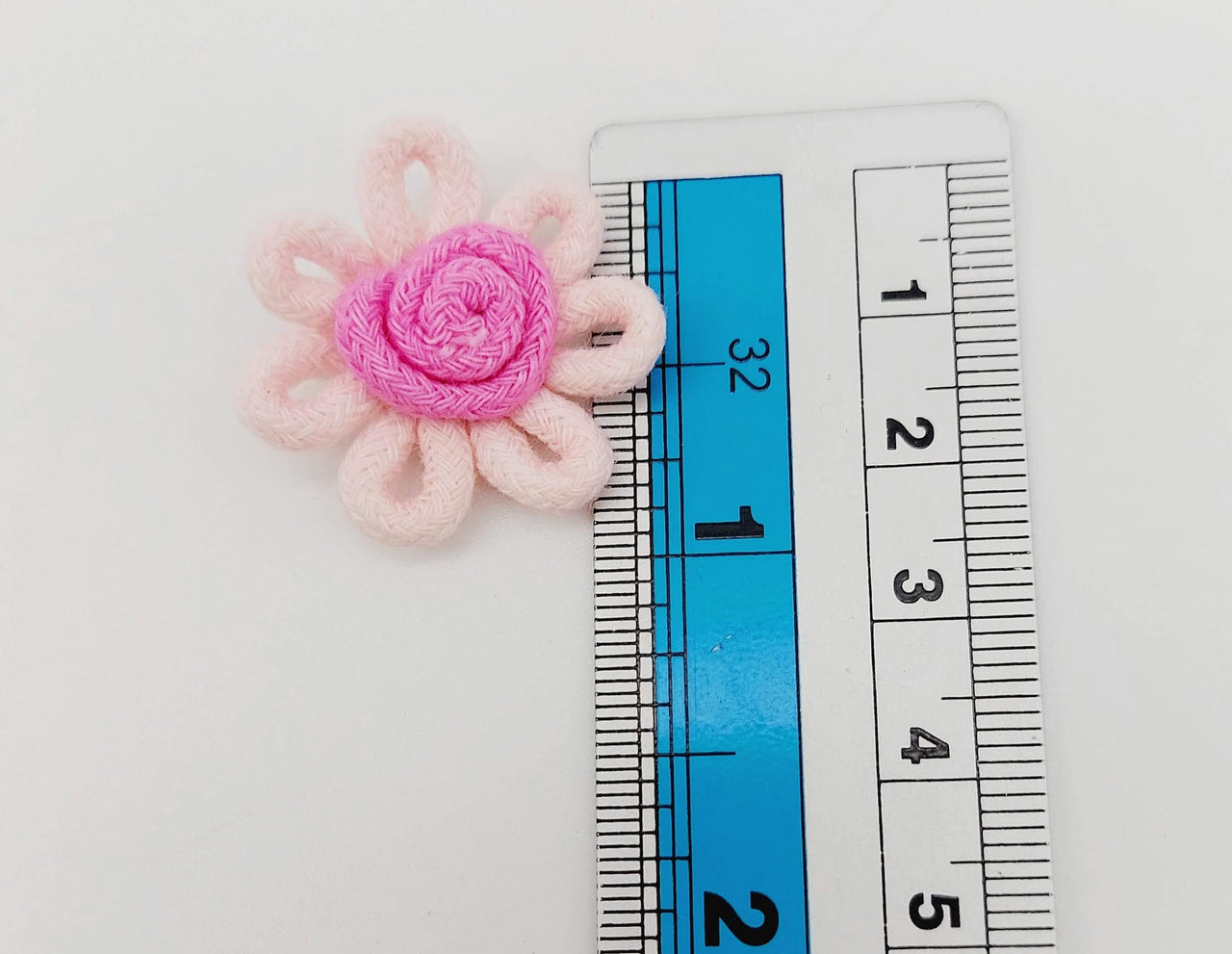 Pink Floral Applique, Flower Motifs x 5