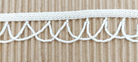 Thumbnail for White Hand Embroidered Fringe Lace Trim With White Bugle Beads, Fringe Trim, Beaded Fringing