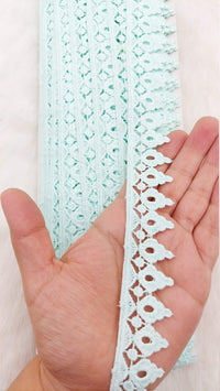 Thumbnail for Floral Fringe Trim, Cotton Floral Embroidered Crafting Edging Lace Trim, Trim by 10 Yards