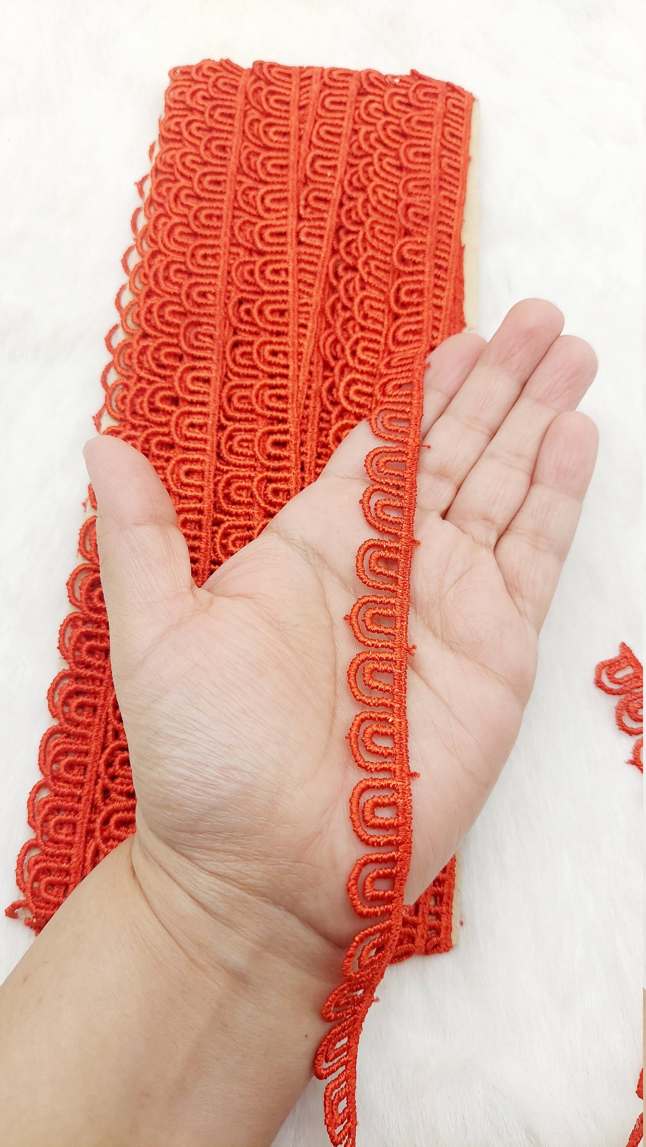 3 Yards Embroidery Cotton Lace Trim, Approx. 15mm Wide, Fringe Trim, Available in 10 colours