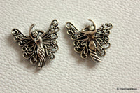 Thumbnail for 2 x Tibetan Silver Angel Girl Pendants / Charms