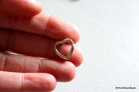 Thumbnail for 10 x Heart Zinc Alloy Charms / Pendants 13mmx12mm