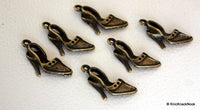 Thumbnail for 6 x Bronze Tone High-heel Shoe Charms Pendants 26mmx11mm