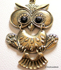 Thumbnail for 1 x Retro bronzed Big tail Owl Pendant
