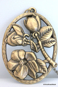 Thumbnail for 1 x Retro Bronze Rose Pendant