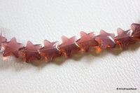 Thumbnail for Brown Star Shaped Glass Beads 13mm