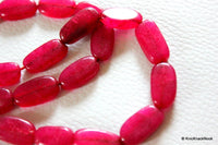 Thumbnail for Maroon Red Oval Bean Shaped Glass Beads