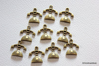 Thumbnail for 10 x Bronze Tone Telephone Charms Pendants 16x15mm