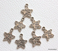 Thumbnail for Just for you Silver Star Charms x 7