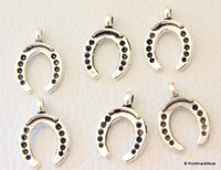 Thumbnail for Horseshoe For  Luck Silver Tone Charms x 6