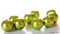 Thumbnail for 25 x Green Pearl Effect Acrylic Beads 10mm