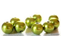 Thumbnail for 25 x Green Pearl Effect Acrylic Beads 10mm
