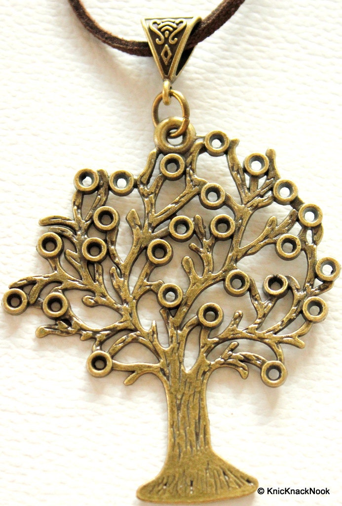 Bronze Tree Pendant Necklace