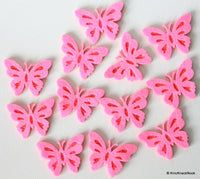 Thumbnail for Pink Butterfly Felt Applique Patches x 6