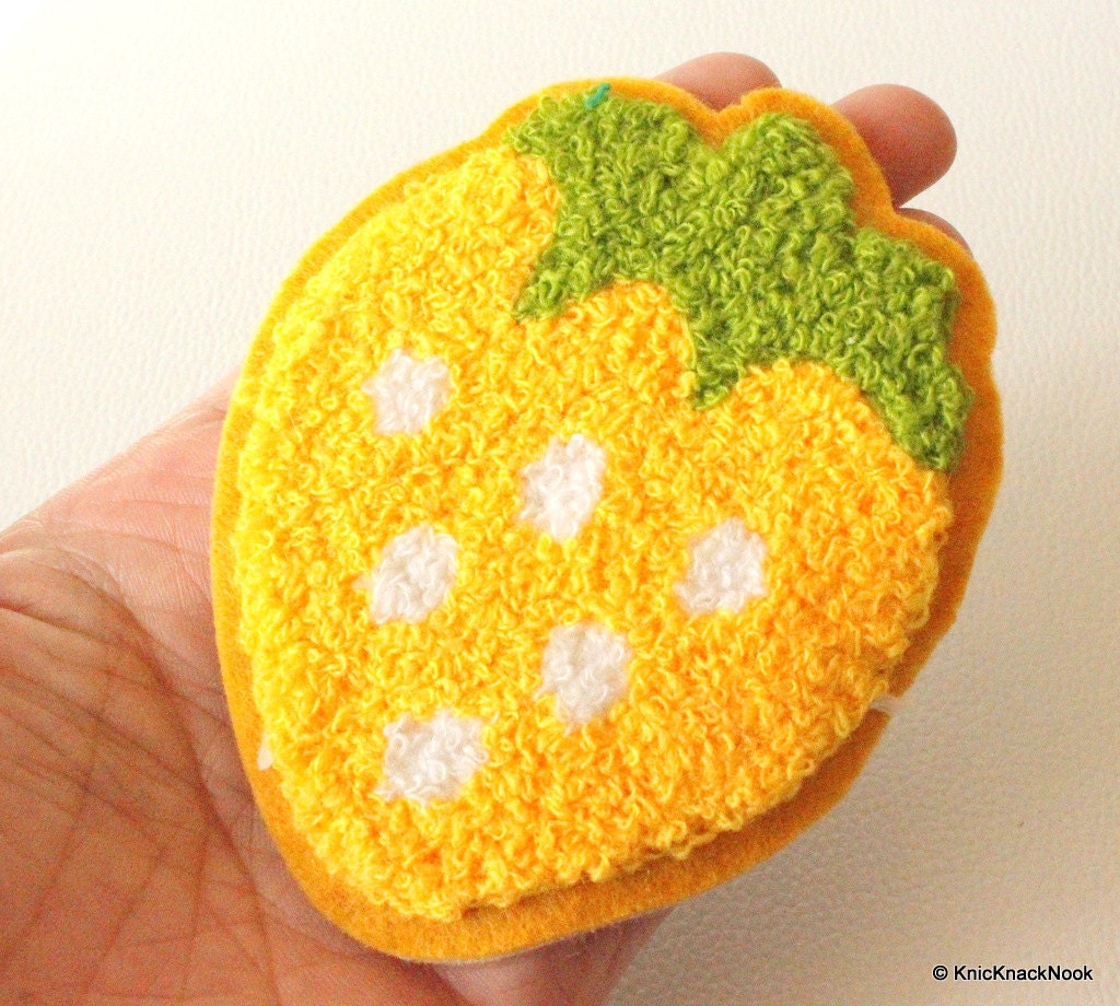 1 x Yellow Strawberry Applique Patch