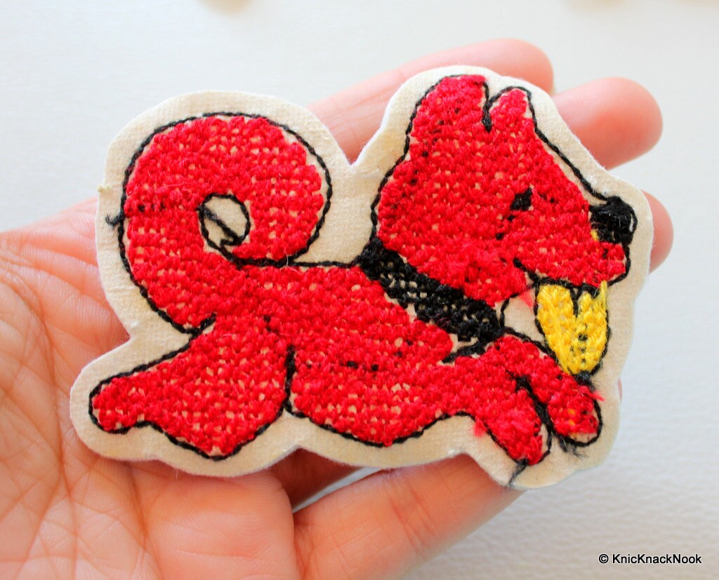 1 x Red Dog Applique Patch