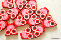 Thumbnail for Red And Pink Owl Wood Beads x 10