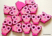 Thumbnail for Fuchsia And Pink Owl Wood Beads x 10