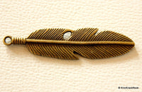 Thumbnail for Bird Feather Bronze Pendant