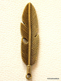 Thumbnail for Bird Feather Bronze Pendant