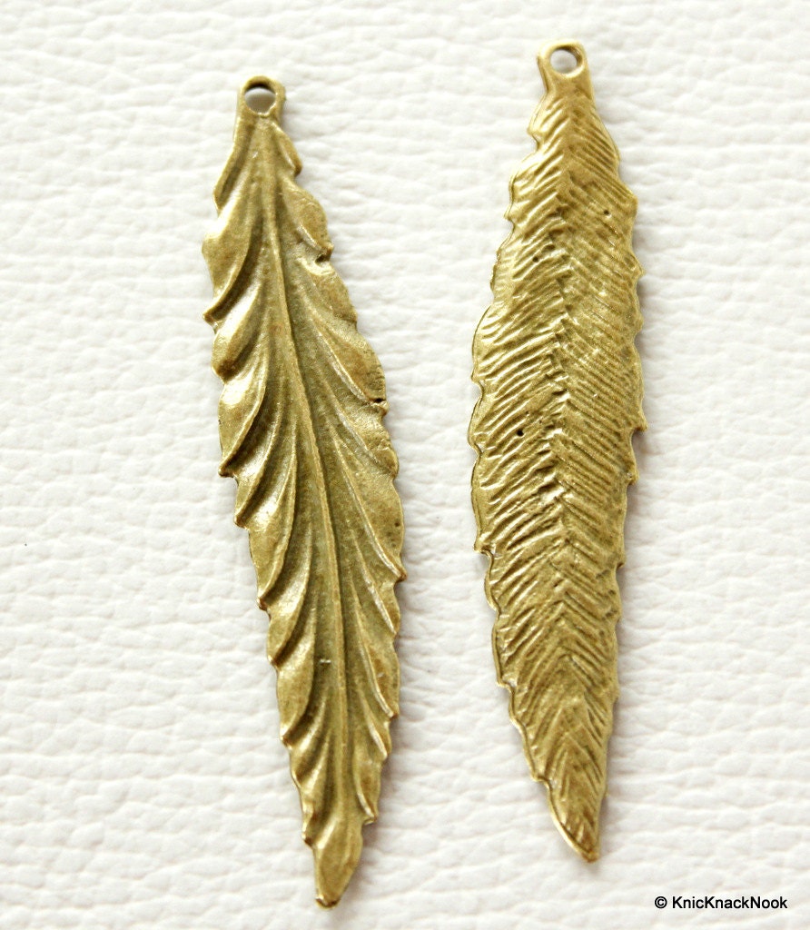 Long Leaf Bronze Charms