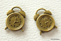 Thumbnail for 2 x Table Clock Antique Bronze Tone Charms