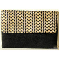 Thumbnail for Wedding Party Clutch, Velvet and Brocade Purse, Black And Silver Fabric Purse