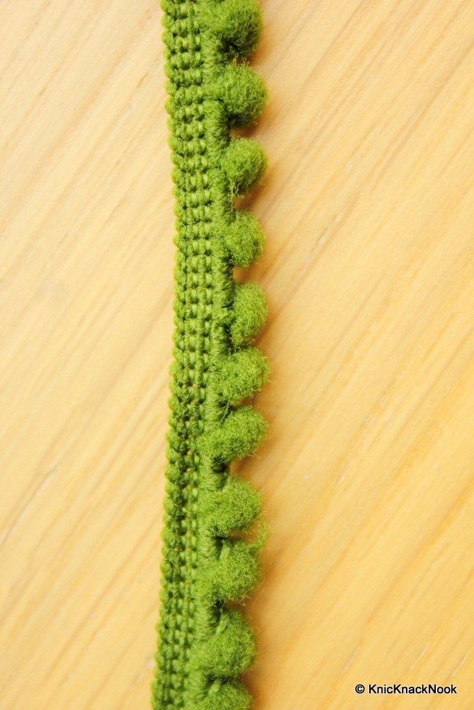 Green Embroidery Crochet (Wool) One Yard Lace Trims 10mm Wide