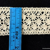 Thumbnail for Off White Embroidery Sun Pattern Crochet (Cotton) Lace Trim