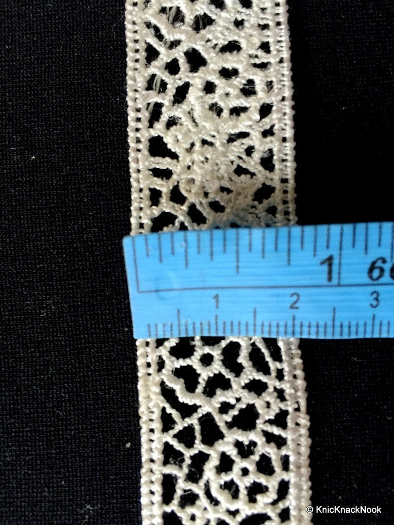 Off White Embroidery Crochet (Cotton) Lace Trim