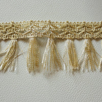 Thumbnail for Gold Shimmer Thread Tassels One Yard Trim, Approx. 60mm Wide