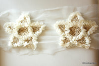 Thumbnail for White And Beige Shabby Star Trim