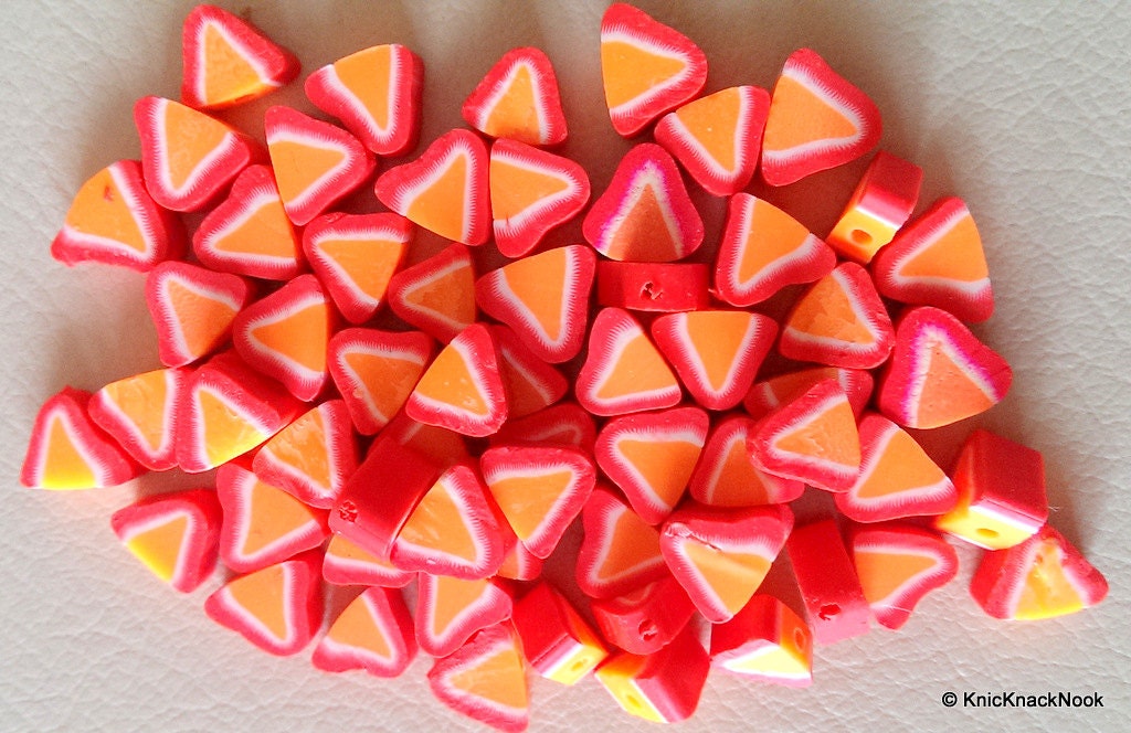 10 x Polymer Fimo Clay Fruit Strawberry Beads