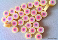 Thumbnail for 10 x Yellow And Pink Fruit Polymer Fimo Clay Beads