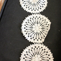 Thumbnail for White Embroidery Cotton Circle Shape Lace Trim, Approx. 12cm Wide