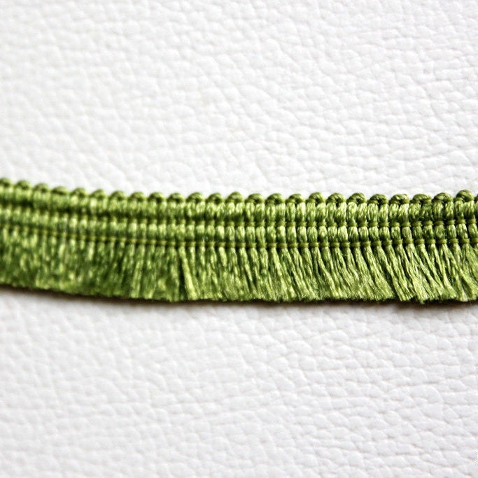 Green Thread Tassels One Yard Trim, Approx. 15mm Wide