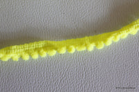 Thumbnail for Yellow Embroidery Wool One Yard Lace Trims 10mm Wide, Pom Pom Trim, Fringe Trimming