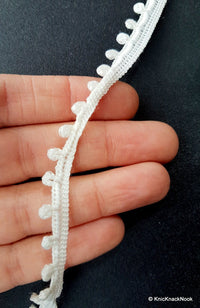 Thumbnail for White Cotton One Yard Lace Trims 12mm Wide
