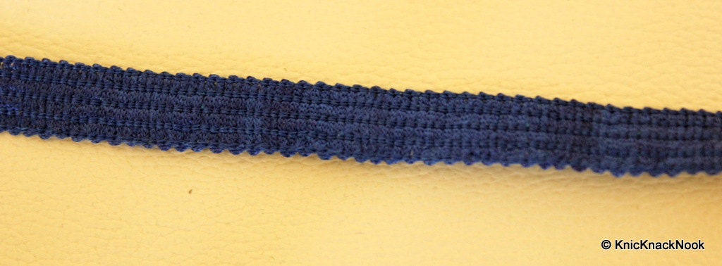 Blue Thread Lace Trim, Approx. 14mm wide