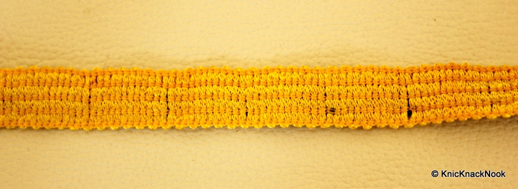 Yellow And Blue Thread Lace Trim, Approx. 14mm wide Braided Trim Gimp Trimming