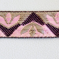 Thumbnail for Pink Sari Jacquard Brocade Lace Trim, Approx. 25mm Wide Trim By 2 yard Sewing Trim Costume Trim