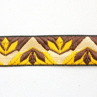 Thumbnail for Brown Sari Jacquard Brocade Lace Trim, Approx. 25mm Wide Trim By 2 yard Sewing Trim Costume Trim