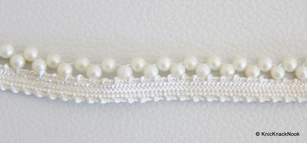 White Pearl With Cotton Trim