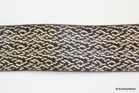 Thumbnail for Black And Silver, Gold Shimmer Lace Trim, Approx. 43mm wide