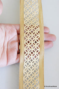 Thumbnail for Gold Cut Work Fabric Trim, Approx. 40mm wide