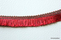 Thumbnail for Deep Red Thread Tassels One Yard Trim